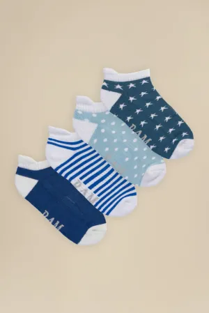 Bamboo Trainer Socks Sidford (4 Pair Pack) by BAM