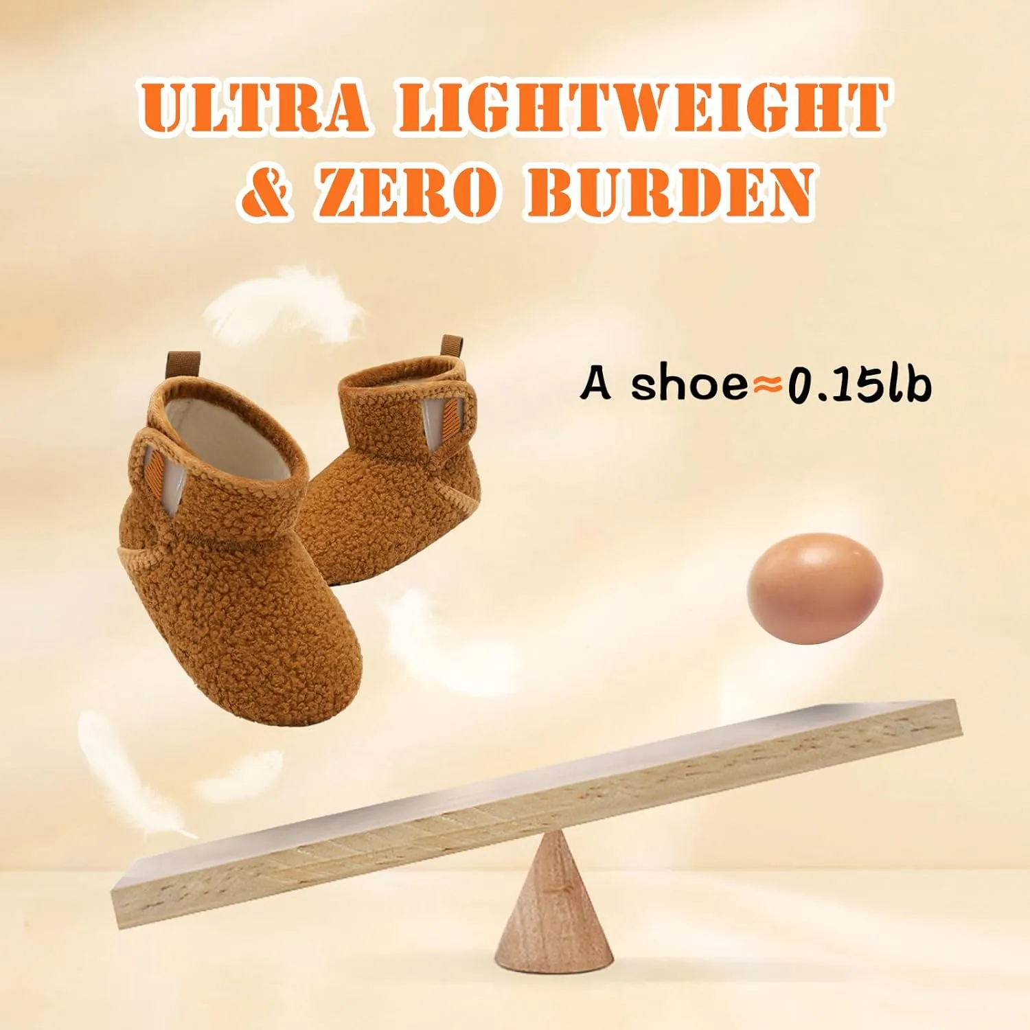 BARERUN Toddler Slippers Girls Boys House Shoes Baby Winter Booties Plush Cozy Kids House Slipper Warm Lightweight Infant Walking Shoes Socks