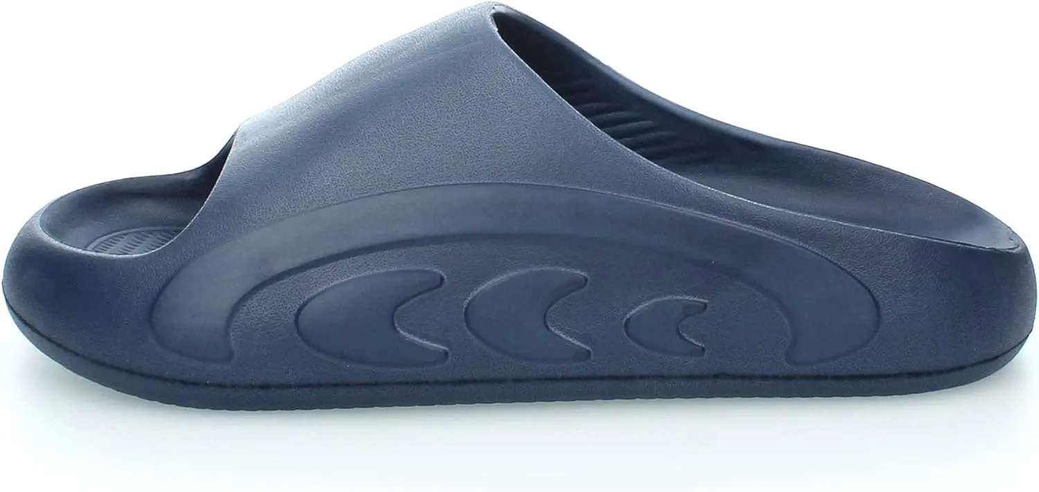 Basha Men's Slipper Durable Rubber Non-Slip Slides for College Dorm, Bathroom, Outdoor and Indoor