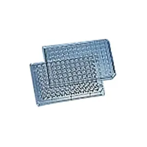 BD 351172 Falcon Clear Polystyrene 96 Well Plate with Low-Evaporation Lid, 370 microliter Volume, Flat Bottom Shape (Case of 50)