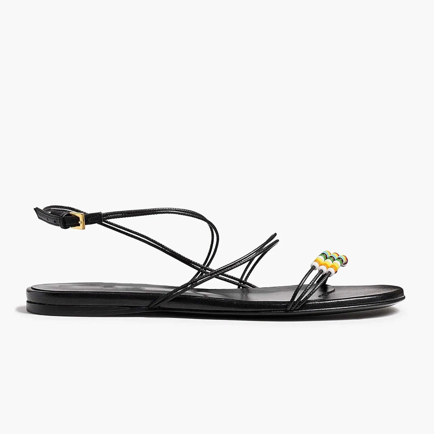 Beaded Strappy Flat Sandals for Women Bohemian Sandals Open Toe Slingback Flats Summer Vacation Beach Casual Daily Dressy Cute Shoes