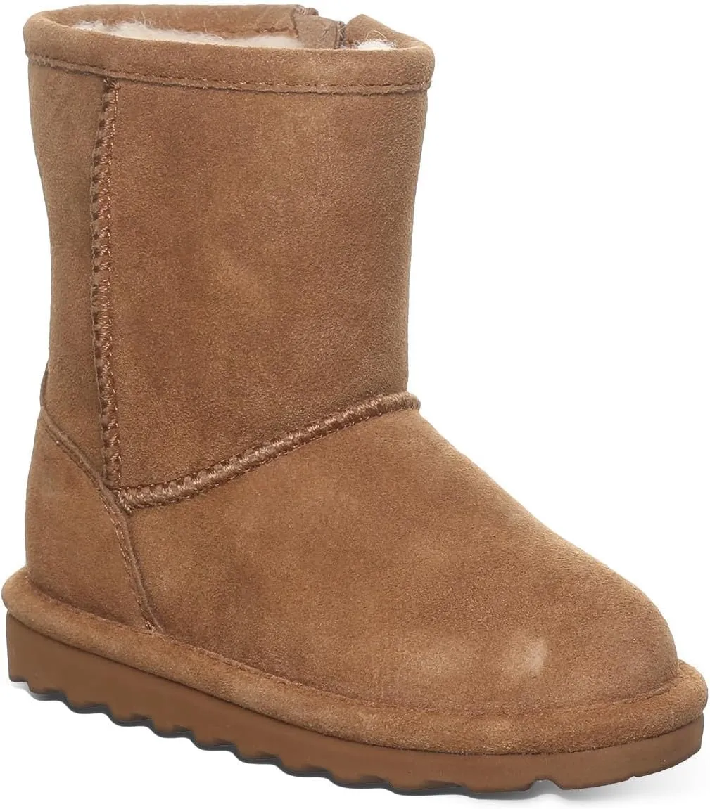 BEARPAW Elle Toddler Multiple Colors | Toddler's Boot Classic Suede with Zipper | Kid's Slip On Boot | Comfortable Winter Boot