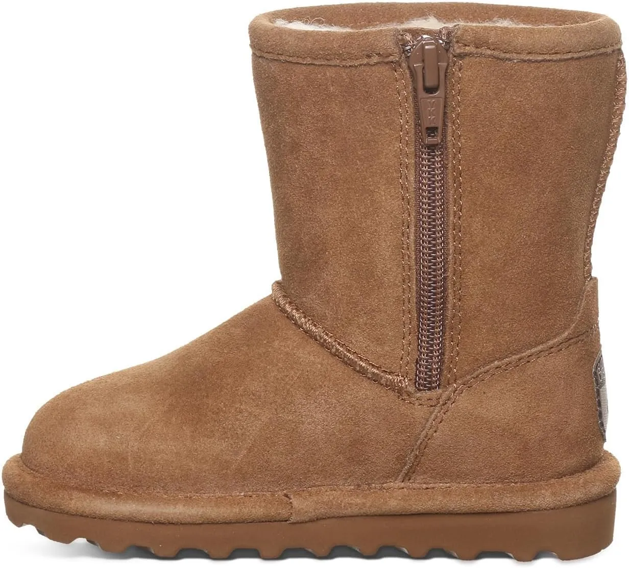 BEARPAW Elle Toddler Multiple Colors | Toddler's Boot Classic Suede with Zipper | Kid's Slip On Boot | Comfortable Winter Boot