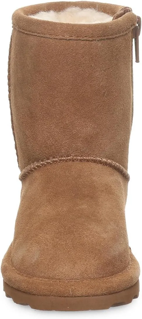 BEARPAW Elle Toddler Multiple Colors | Toddler's Boot Classic Suede with Zipper | Kid's Slip On Boot | Comfortable Winter Boot