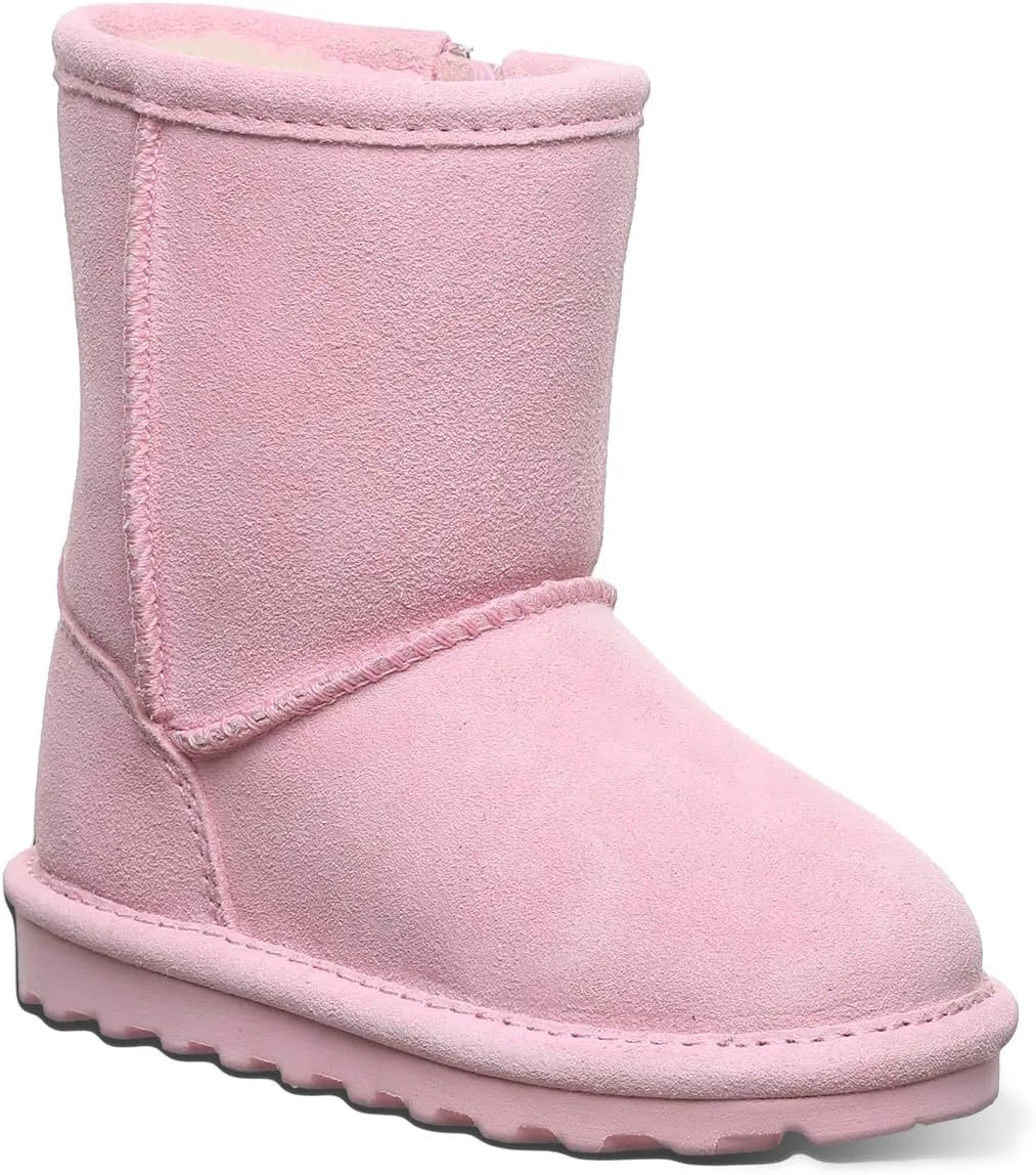 BEARPAW Elle Toddler Multiple Colors | Toddler's Boot Classic Suede with Zipper | Kid's Slip On Boot | Comfortable Winter Boot