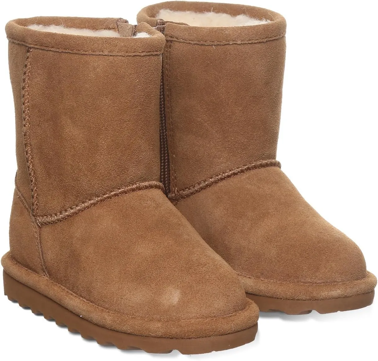 BEARPAW Elle Toddler Multiple Colors | Toddler's Boot Classic Suede with Zipper | Kid's Slip On Boot | Comfortable Winter Boot