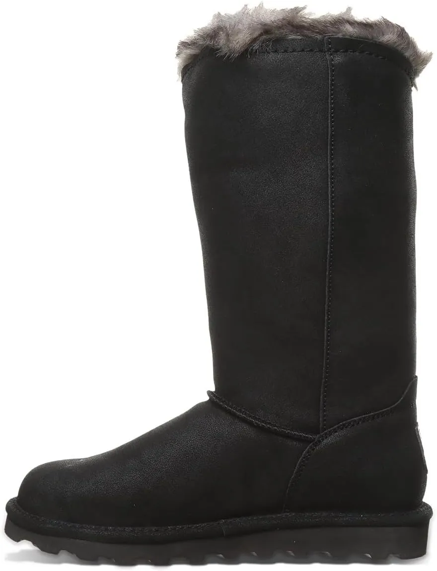BEARPAW Women's Emery Classic Suede Slip on Winter Boot Snow
