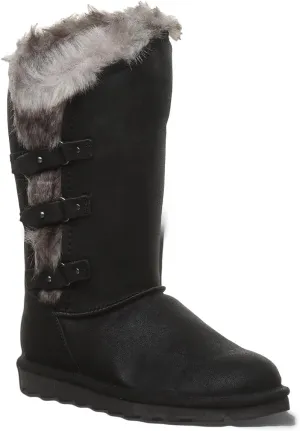 BEARPAW Women's Emery Classic Suede Slip on Winter Boot Snow