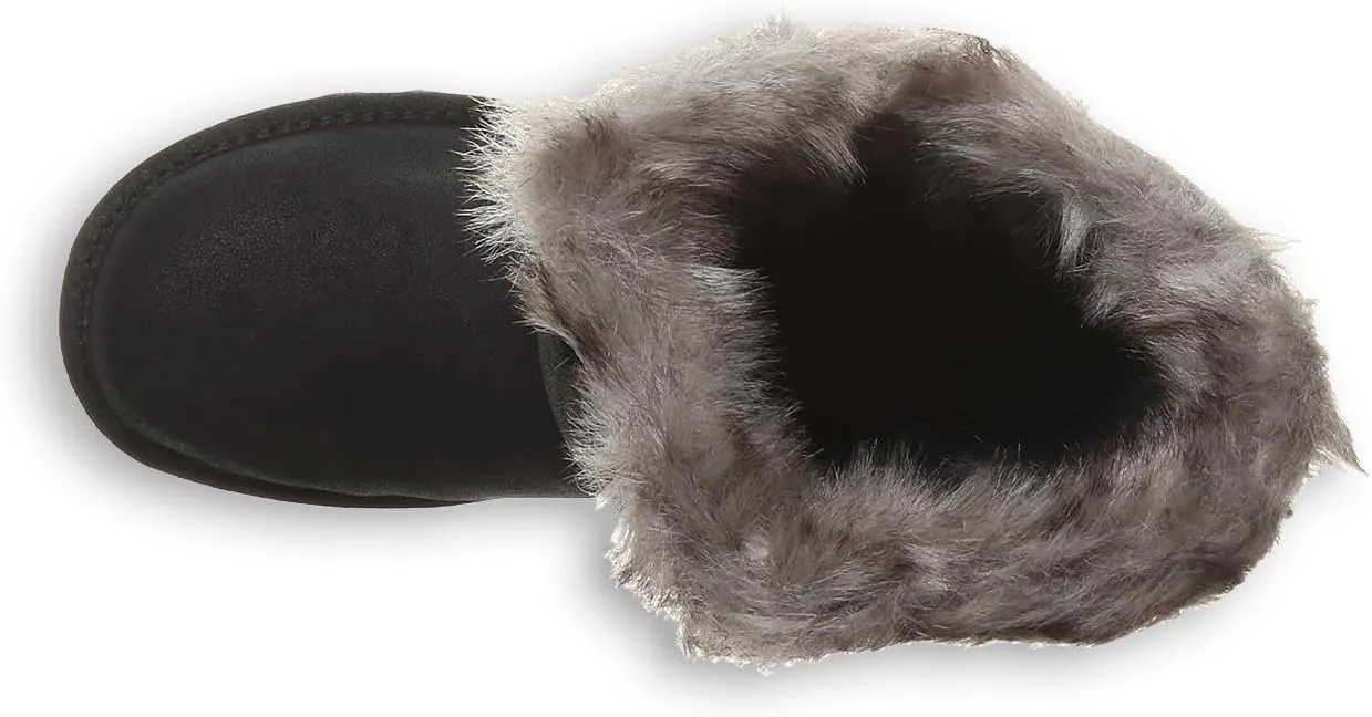 BEARPAW Women's Emery Classic Suede Slip on Winter Boot Snow
