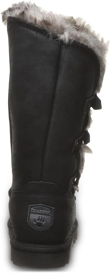 BEARPAW Women's Emery Classic Suede Slip on Winter Boot Snow