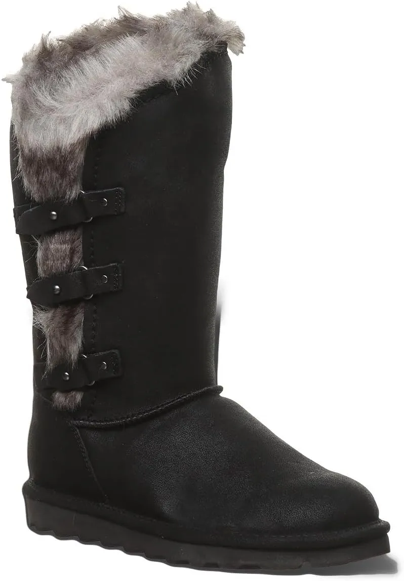 BEARPAW Women's Emery Classic Suede Slip on Winter Boot Snow