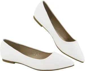 Bella Marie Angie Women's Classic Pointy Toe Ballet Flat Shoes