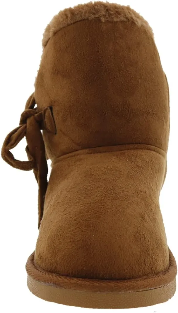 Bellini Ace Women's Short Microsuede Winter Boot With Bow