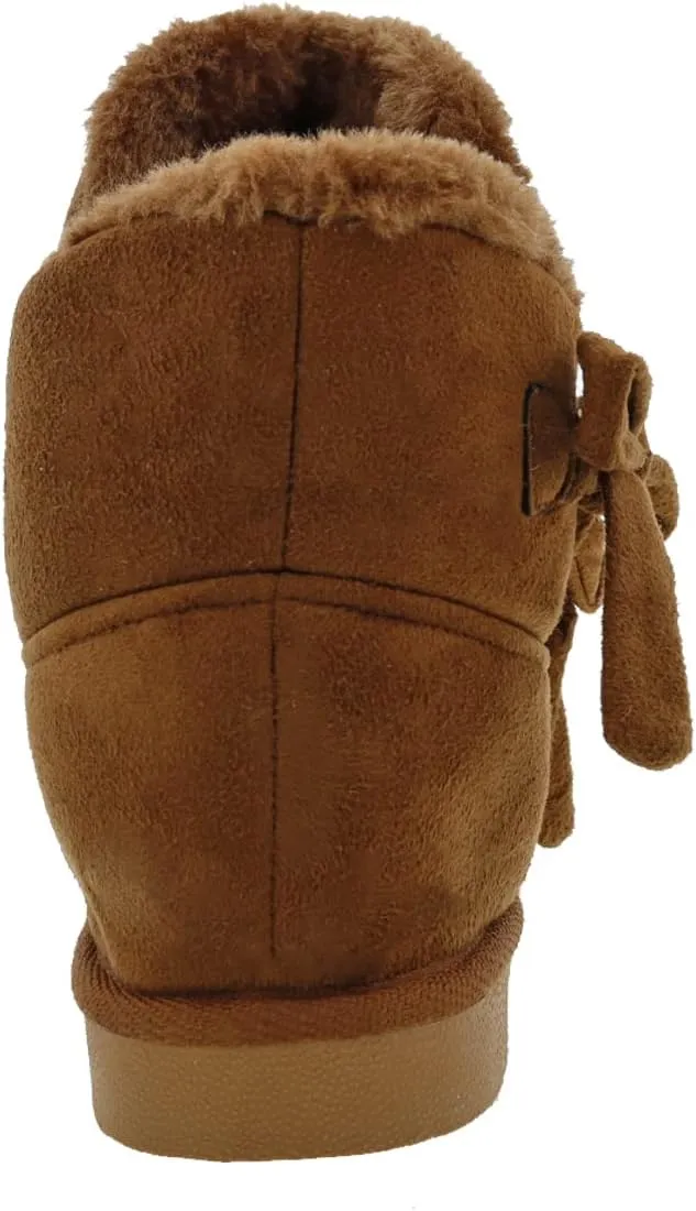 Bellini Ace Women's Short Microsuede Winter Boot With Bow