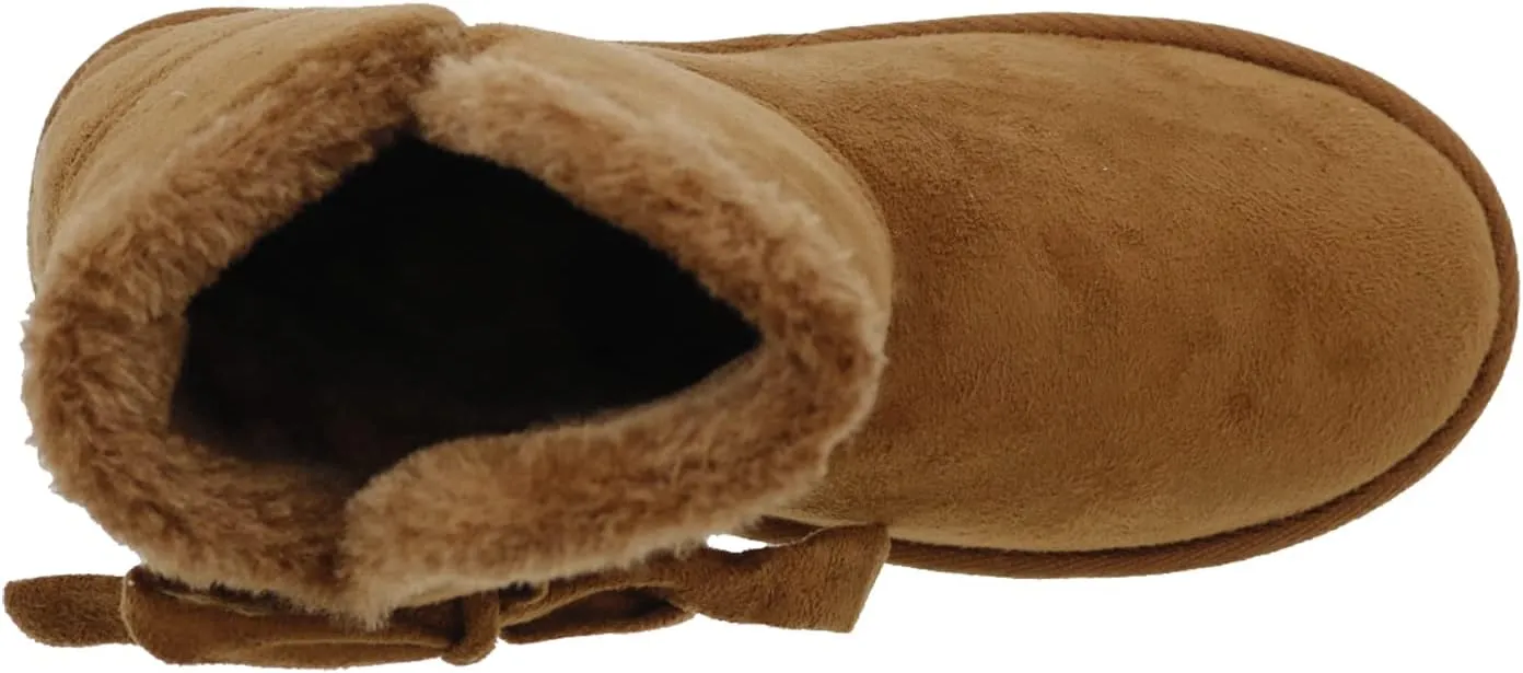 Bellini Ace Women's Short Microsuede Winter Boot With Bow
