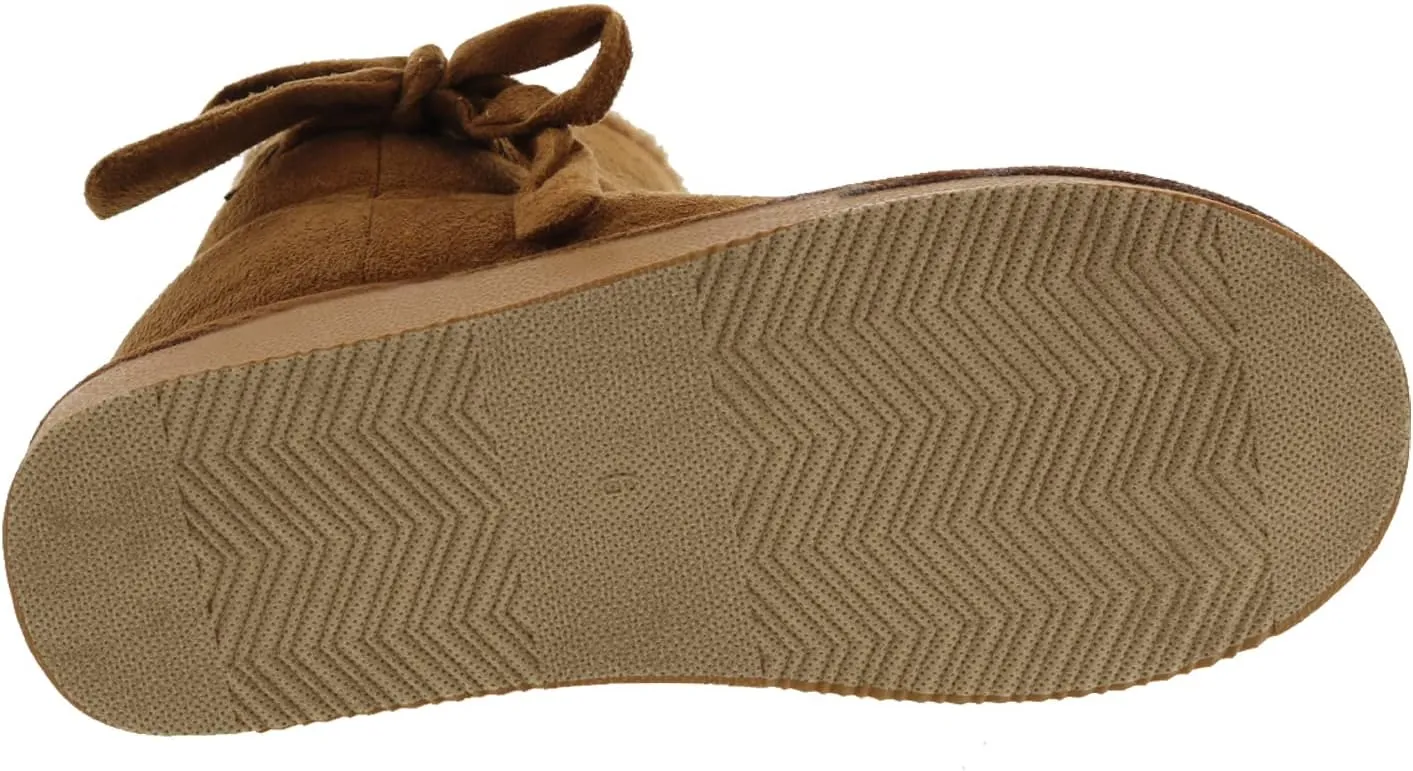 Bellini Ace Women's Short Microsuede Winter Boot With Bow