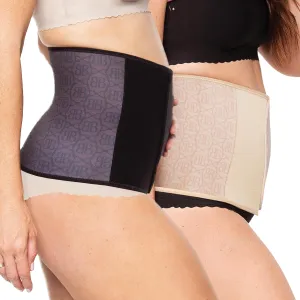 Belly Bandit Original Postpartum Belly Wrap off Bundle | C-Section Recovery Essentials & Postpartum Kit for Belly Support & Back Pain Relief | Nude & Black - Small