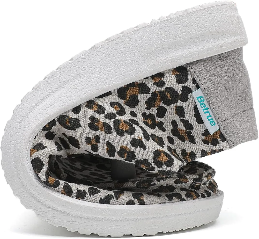 Betrue Lightweight Boat Shoes for Women, Womens Casual Loafers, Womens Slip On Deck Shoes, Breathable Canvas Sneakers for Women