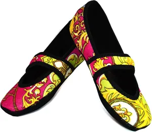 Betsy Lou Women's Slippers, Foldable, Flexible Flats, Slipper Socks, Travel Slippers, Exercise Shoe, Dance Shoe, Yoga Socks, House Shoes, Indoor Shoes