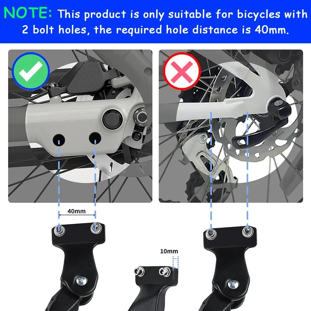Bike Kickstand for Haibike SDURO HardSeven 3.0, Aluminum Adjustable Kickstand Foot Side Stand Suppor Rear Side Bicycle Stand with Non-Slip Rubber Foot,B