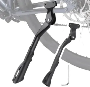 Bike Kickstand for Haibike SDURO HardSeven 3.0, Aluminum Adjustable Kickstand Foot Side Stand Suppor Rear Side Bicycle Stand with Non-Slip Rubber Foot,B