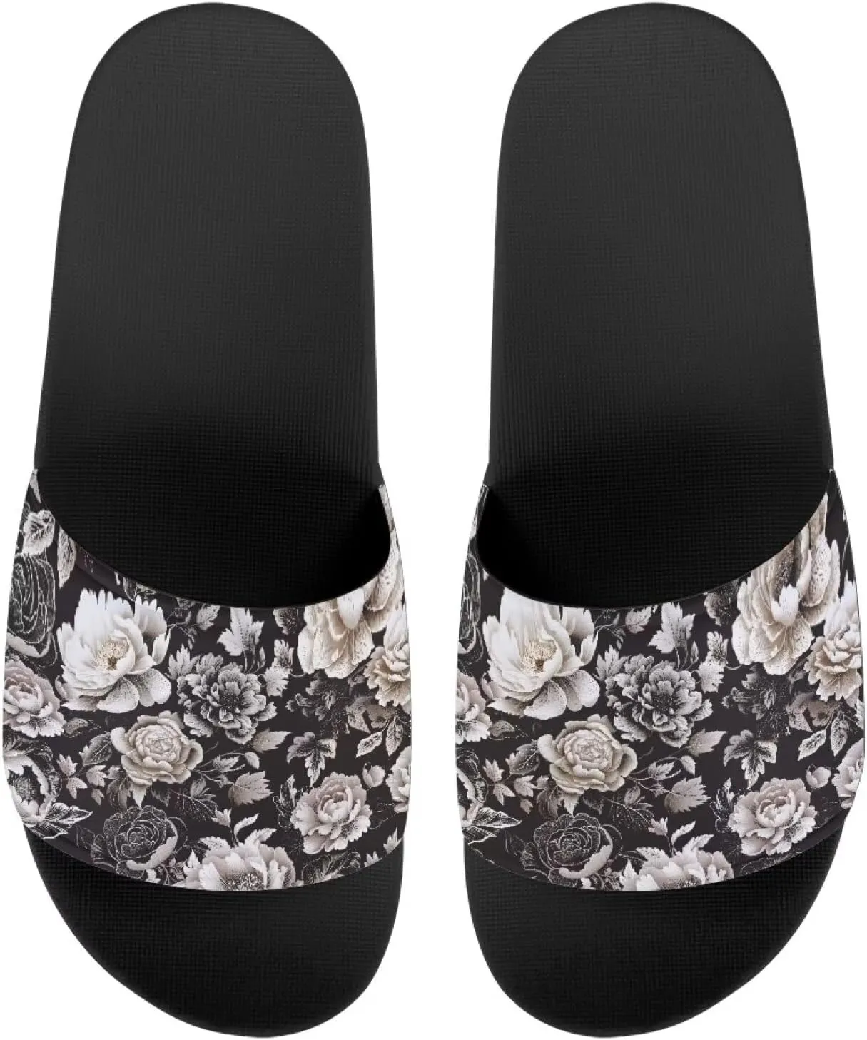 Binienty Womens Slippers with Rubber Sole Soft-Lightweight House Slipper Casual Style Sandals Shower Shoes