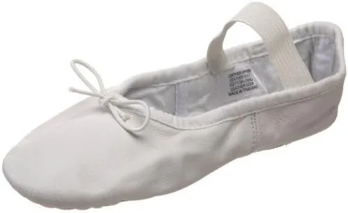 Bloch Dance Girl's Dansoft Full Sole Leather Ballet Slipper/Shoe, White, 11 X-Narrow Little Kid