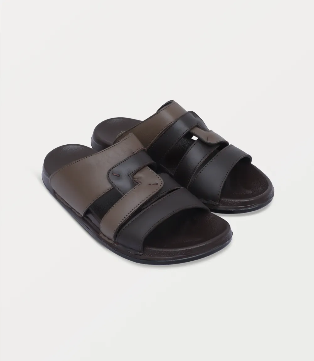 BM6947-BROWN-Men Slipper