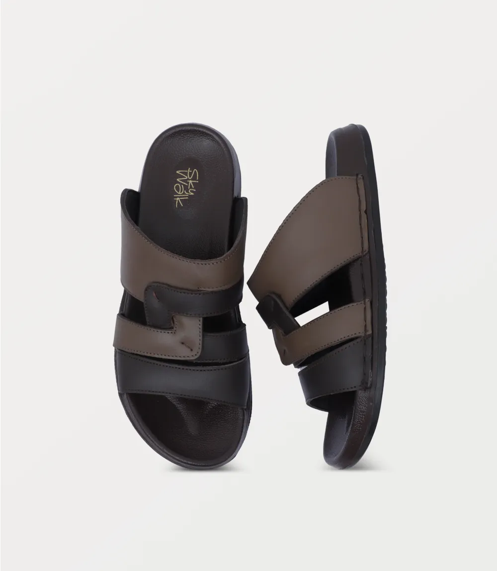 BM6947-BROWN-Men Slipper