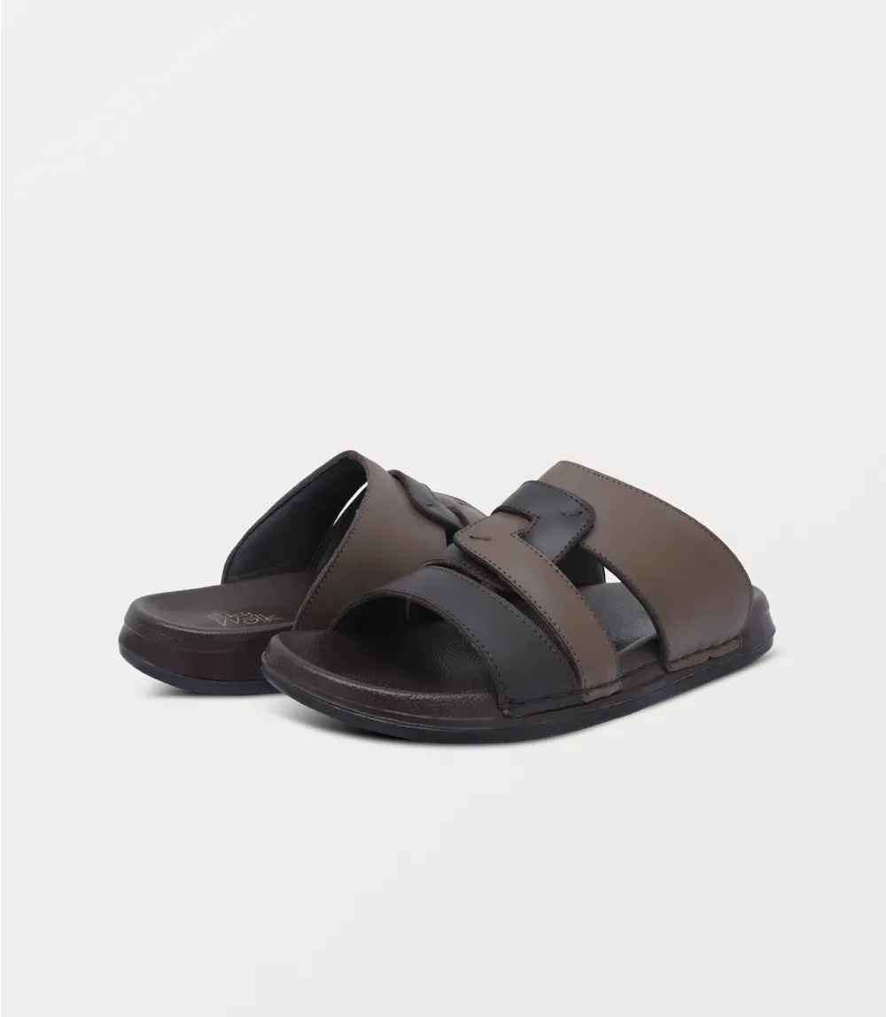 BM6947-BROWN-Men Slipper