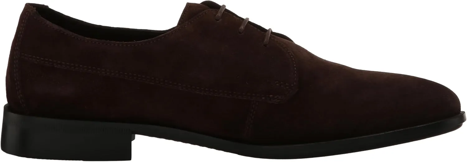 BOSS Men's Colby Smooth Suede Lace Up Derby Dress Shoe Oxford Flat
