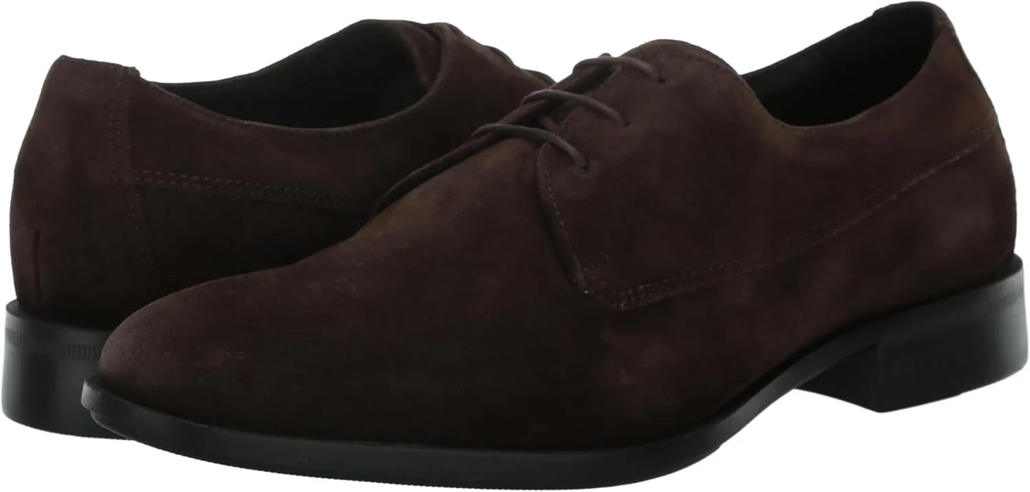 BOSS Men's Colby Smooth Suede Lace Up Derby Dress Shoe Oxford Flat
