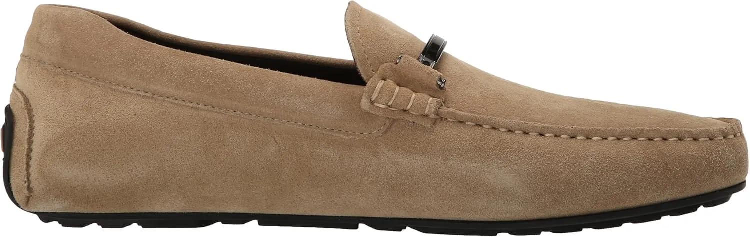 BOSS Men's Smooth Suede Slip on Drivers Loafer