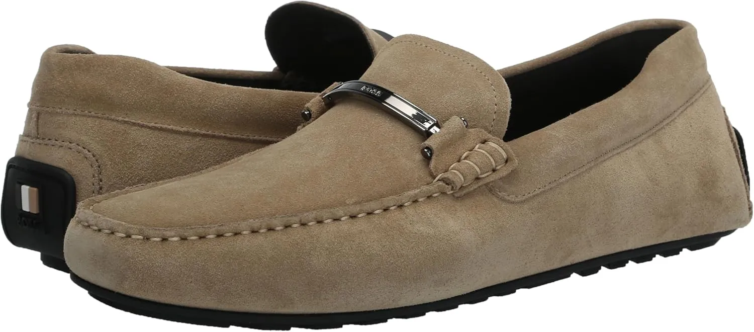 BOSS Men's Smooth Suede Slip on Drivers Loafer