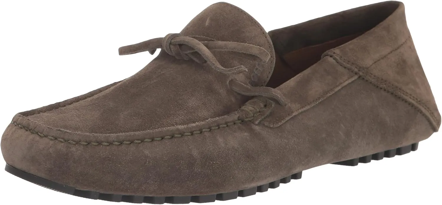 BOSS Women's Suede Slip-on Moccasins with Top Bow Detail Loafer Flat