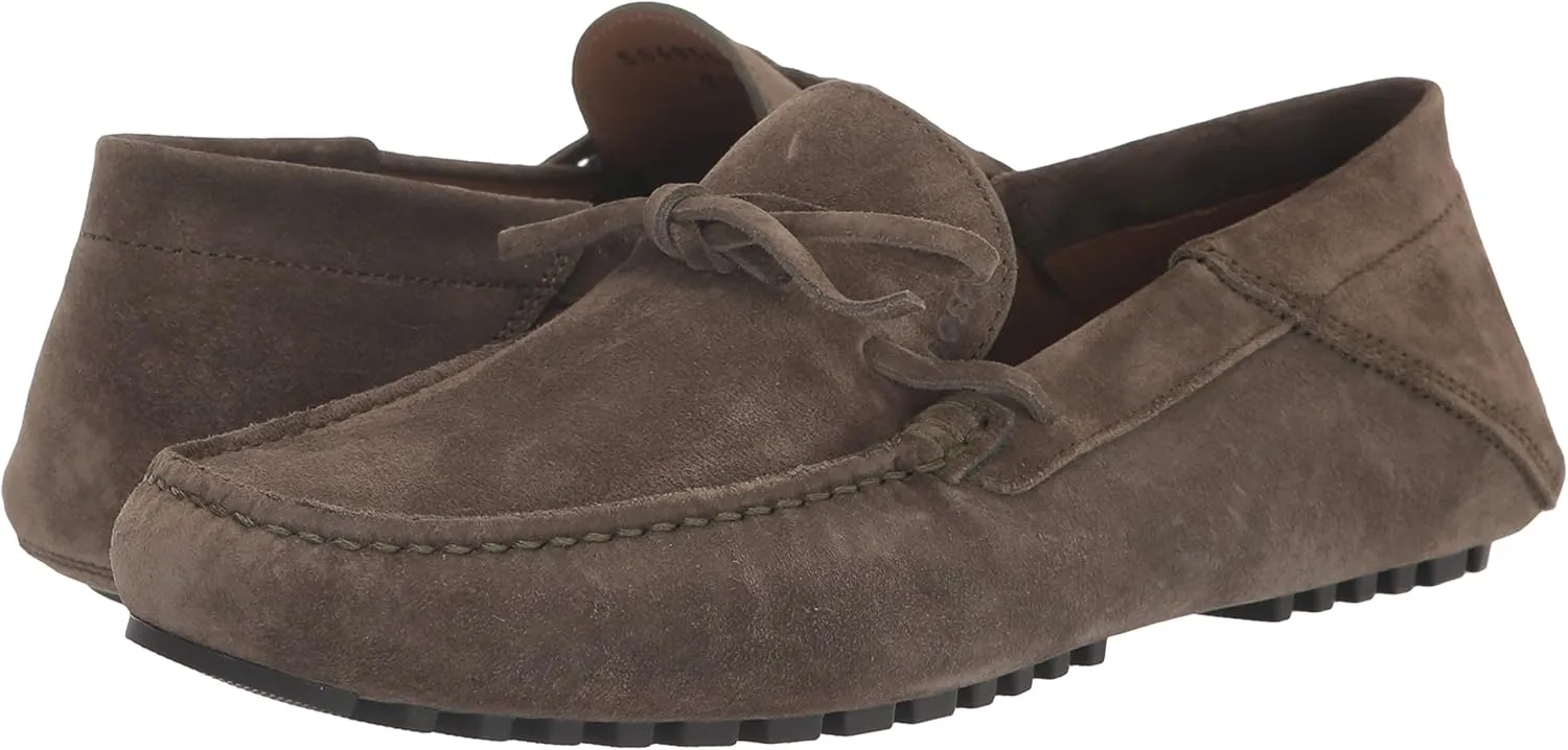 BOSS Women's Suede Slip-on Moccasins with Top Bow Detail Loafer Flat