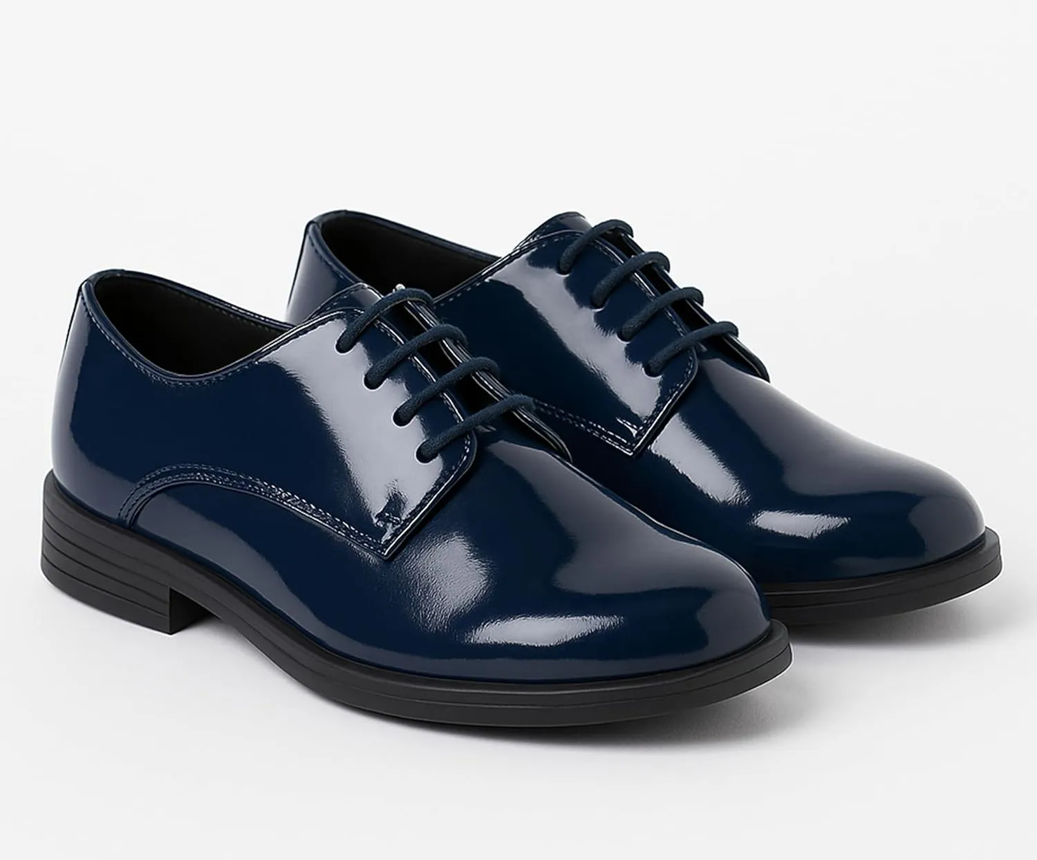 Boys Derby Patent Formal Dress Shoes Lace Up Wedding Prom Footwear