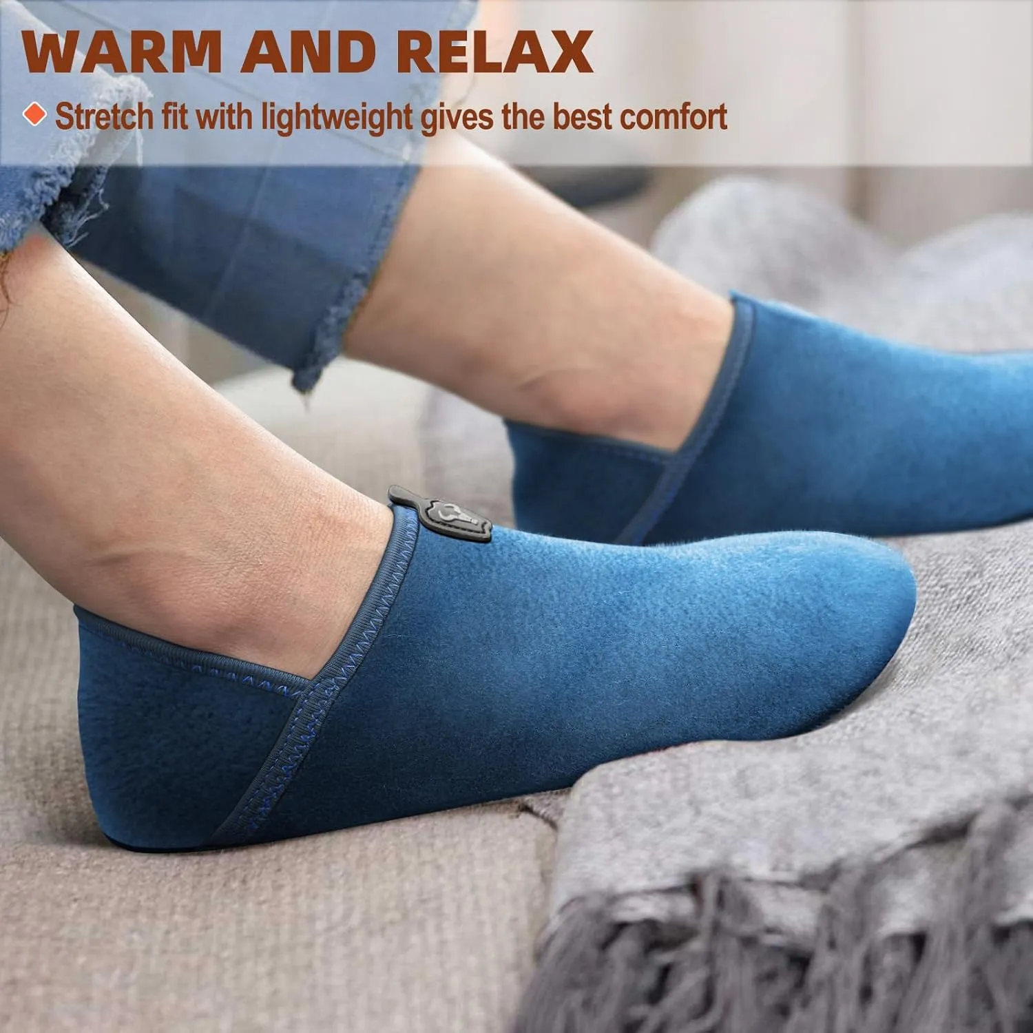 BULLIANT Women Slippers Socks, Slip on Shoes for Women Barefoot Yoga Shoe Comfortable Stretch Fit
