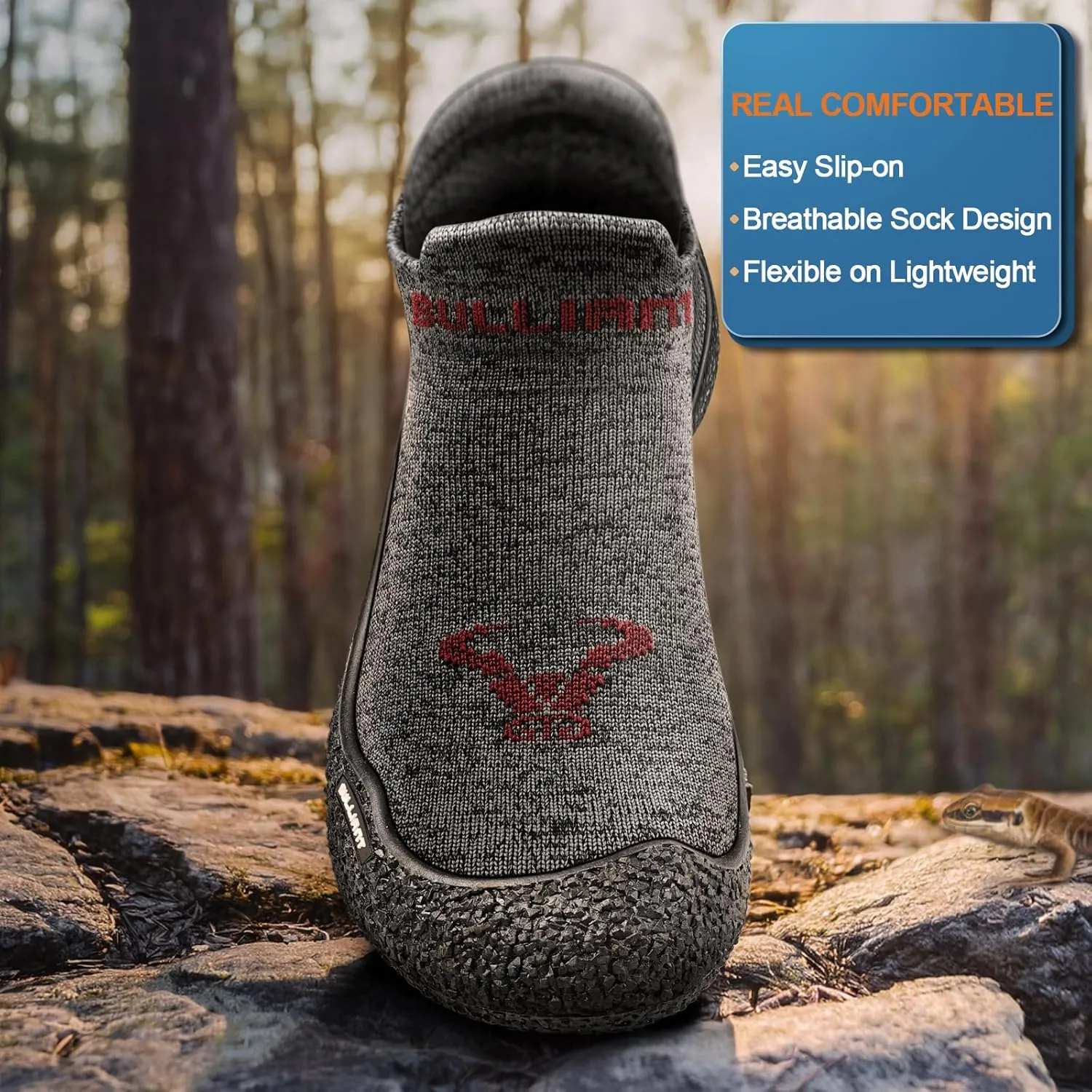 BULLIANT Women Water Shoes Slipper Socks Barefoot Hiking Shoes for Men Women with Cushioned Insole&Drainage Sole