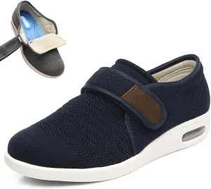bumuam Diabetic Shoes for Elderly Men,Adjustable Closure for Arthritis Swollen Edema Plantar Fasciitis Swollen Feet Walking Shoes
