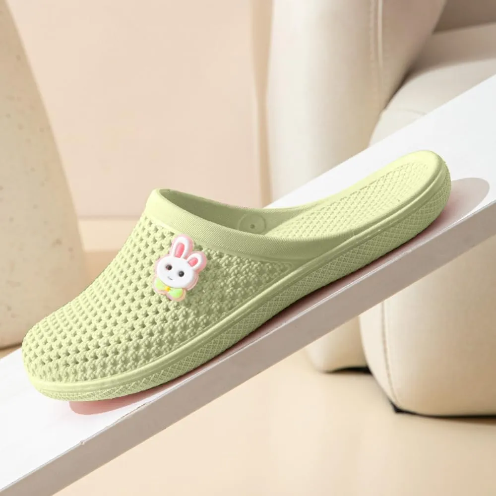 Bunny Slippers Bathroom Slippers Cave Flip-flops Flat Top Slippers Female Soft Sole Non-slip Indoor and Outdoor Wear Casual