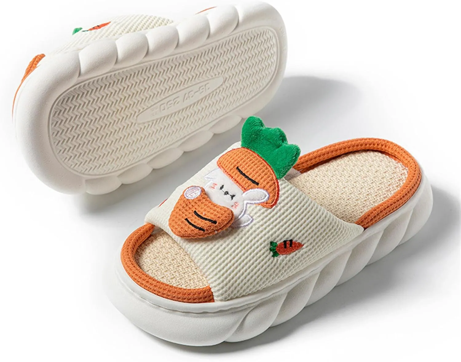 Butterfly cotton and linen slippers Home slippers Men's and women's seasonal slippers Cotton and linen slippers