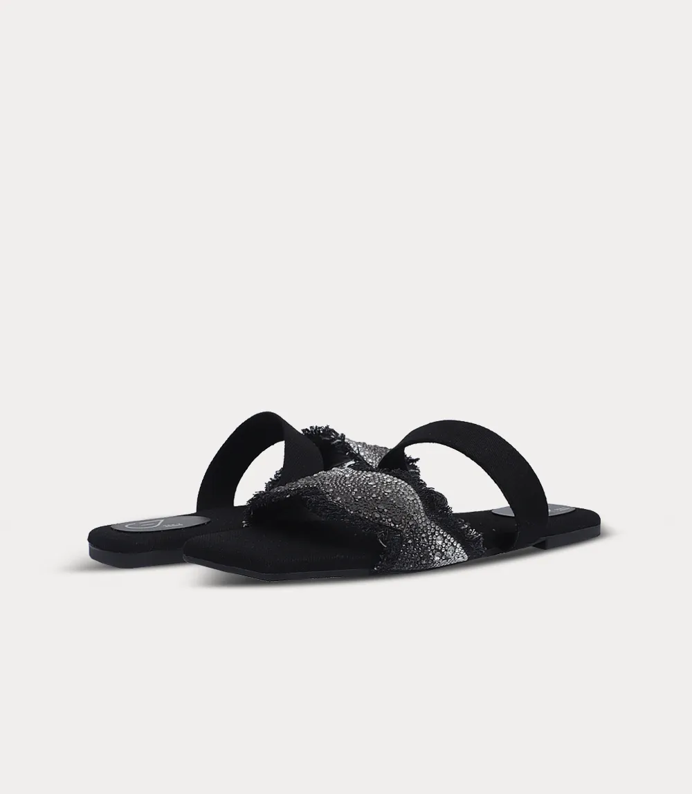 BW10429-BLACK-Women Slipper
