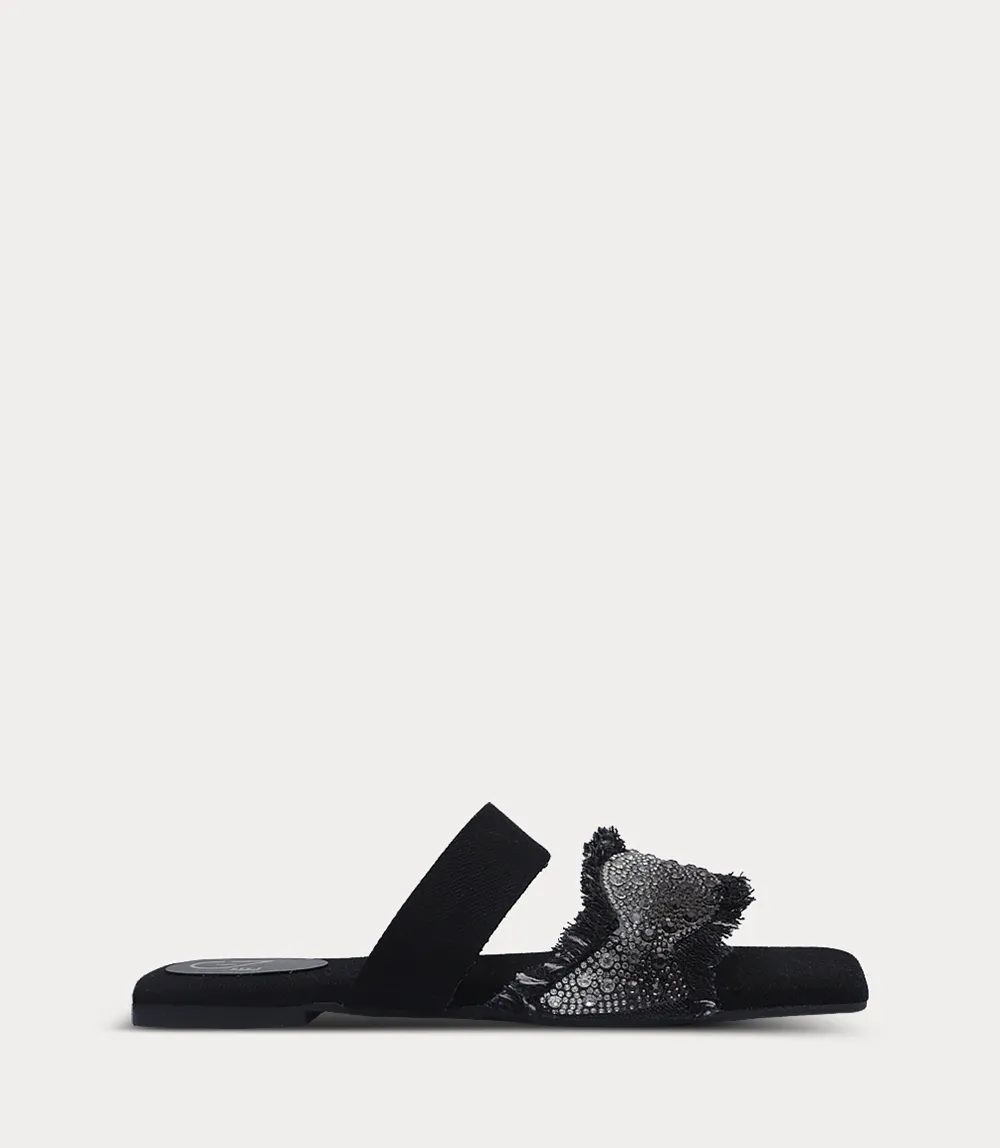 BW10429-BLACK-Women Slipper