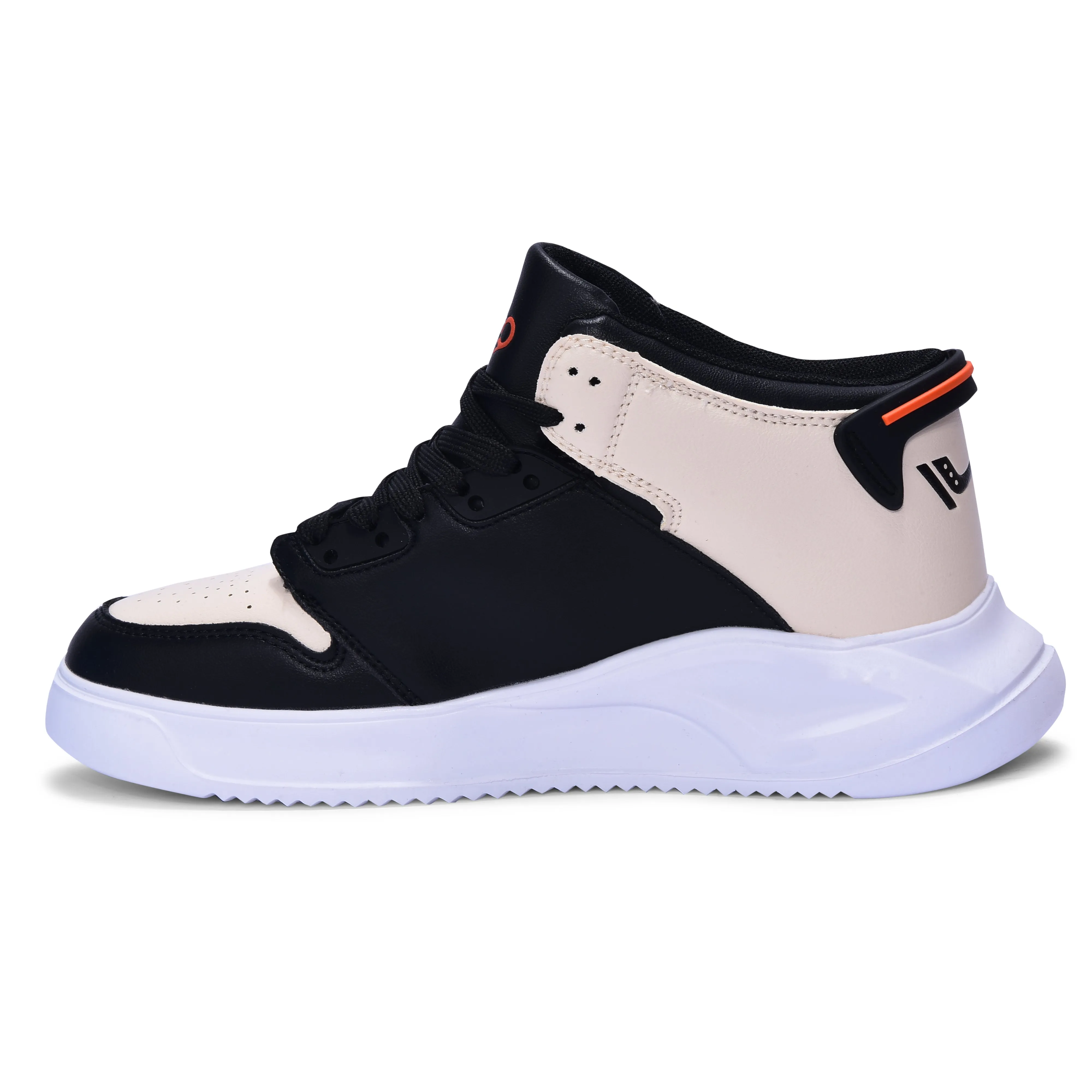 Calcetto Lightweight Casual Men'S Sneakers Shoes CLT-0974 Black Beige Orange