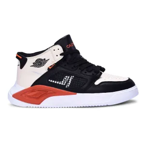 Calcetto Lightweight Casual Men'S Sneakers Shoes CLT-0974 Black Beige Orange