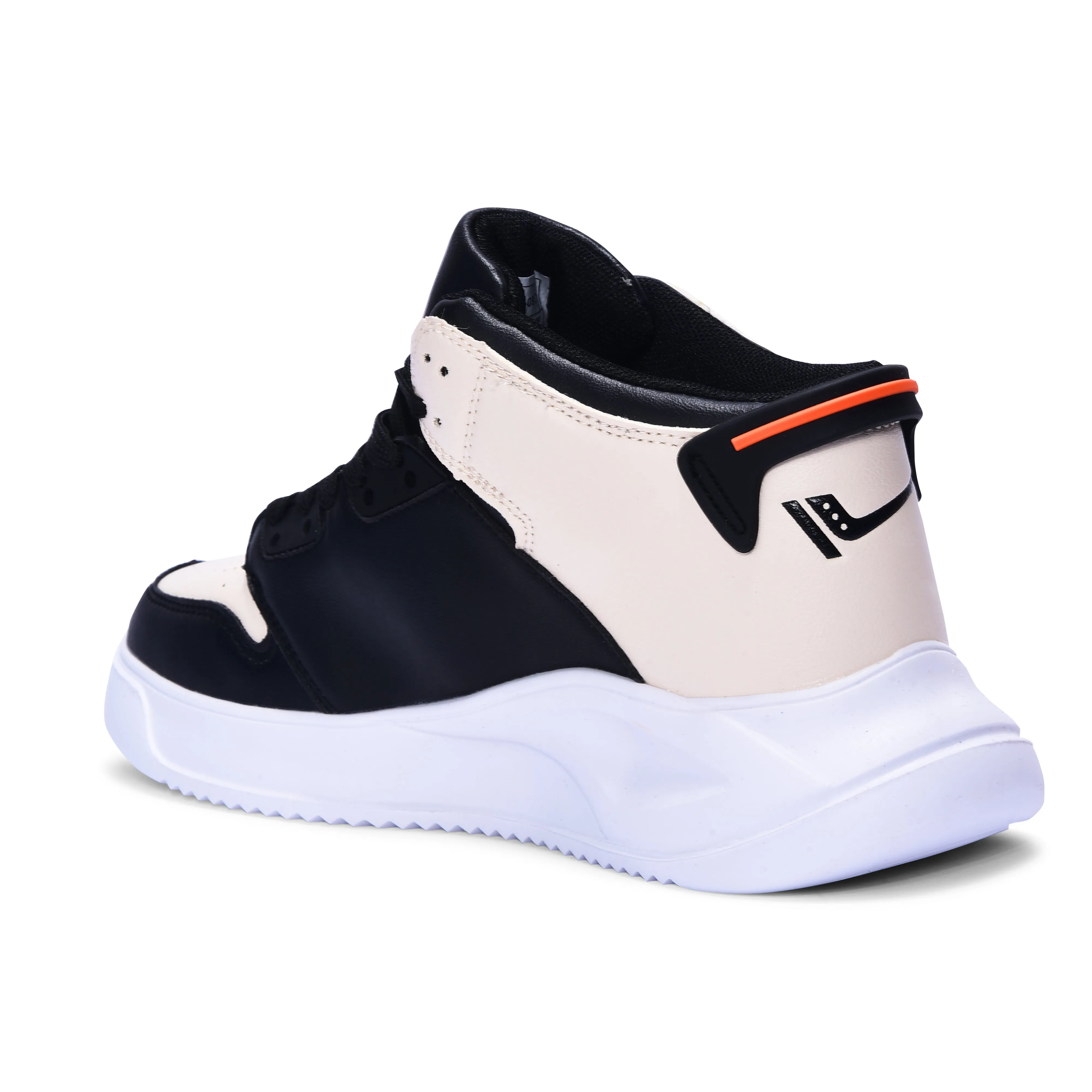 Calcetto Lightweight Casual Men'S Sneakers Shoes CLT-0974 Black Beige Orange