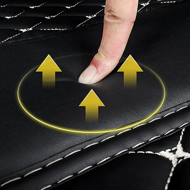 Car Boot Liner Protector for Mitsubishi Outlander Five Seats 2013 2014 2015 2016, Resistant Easy to Install Premium Car Accessory,A Black Red