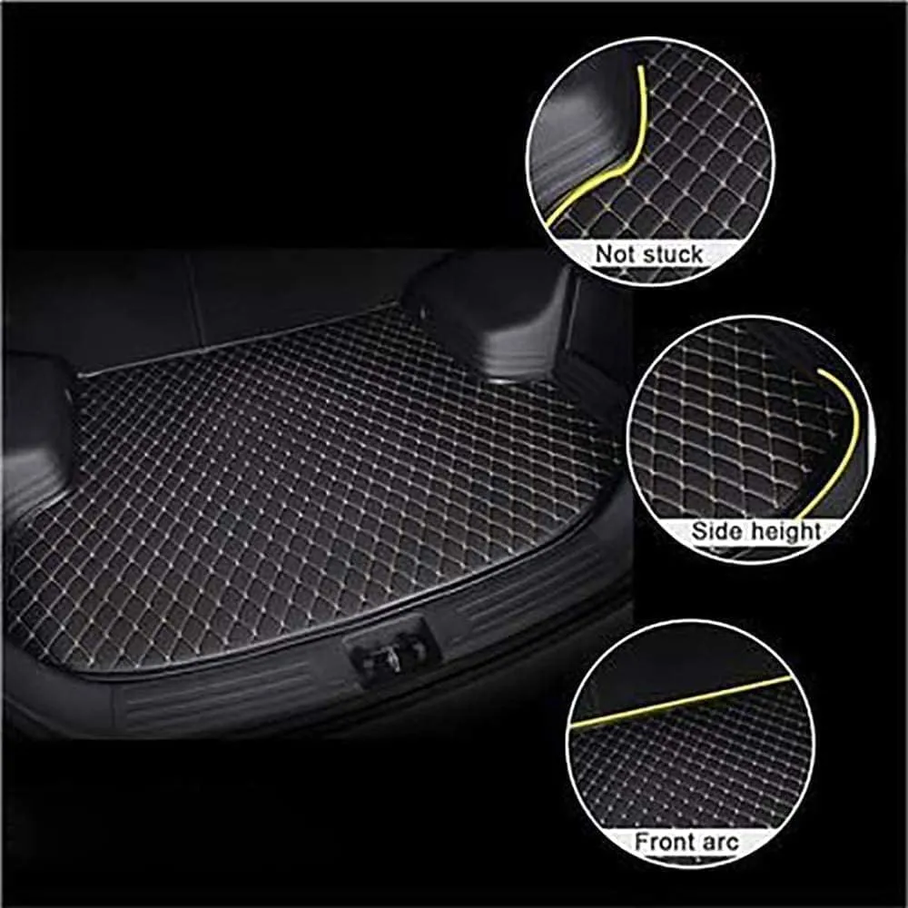 Car Leather Boot Liner Mats for Jaguar F-Pace 2019-2022 2023 2024 2025 Auto Rear Trunk Mat Anti-Slip Waterproof Pad Liner Protector Interior Accessories
