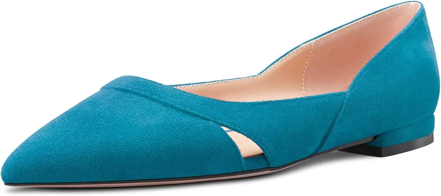 Castamere Women Low Heel Pointed Toe Slip-on Pumps Wedding Classic 0.4 Inches Heels